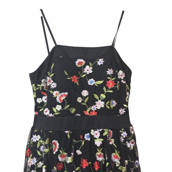 City Studio Floral Midi Dress Women 1 Black‎ Prom Homecoming Formal Party Glam - Picture 3 of 9